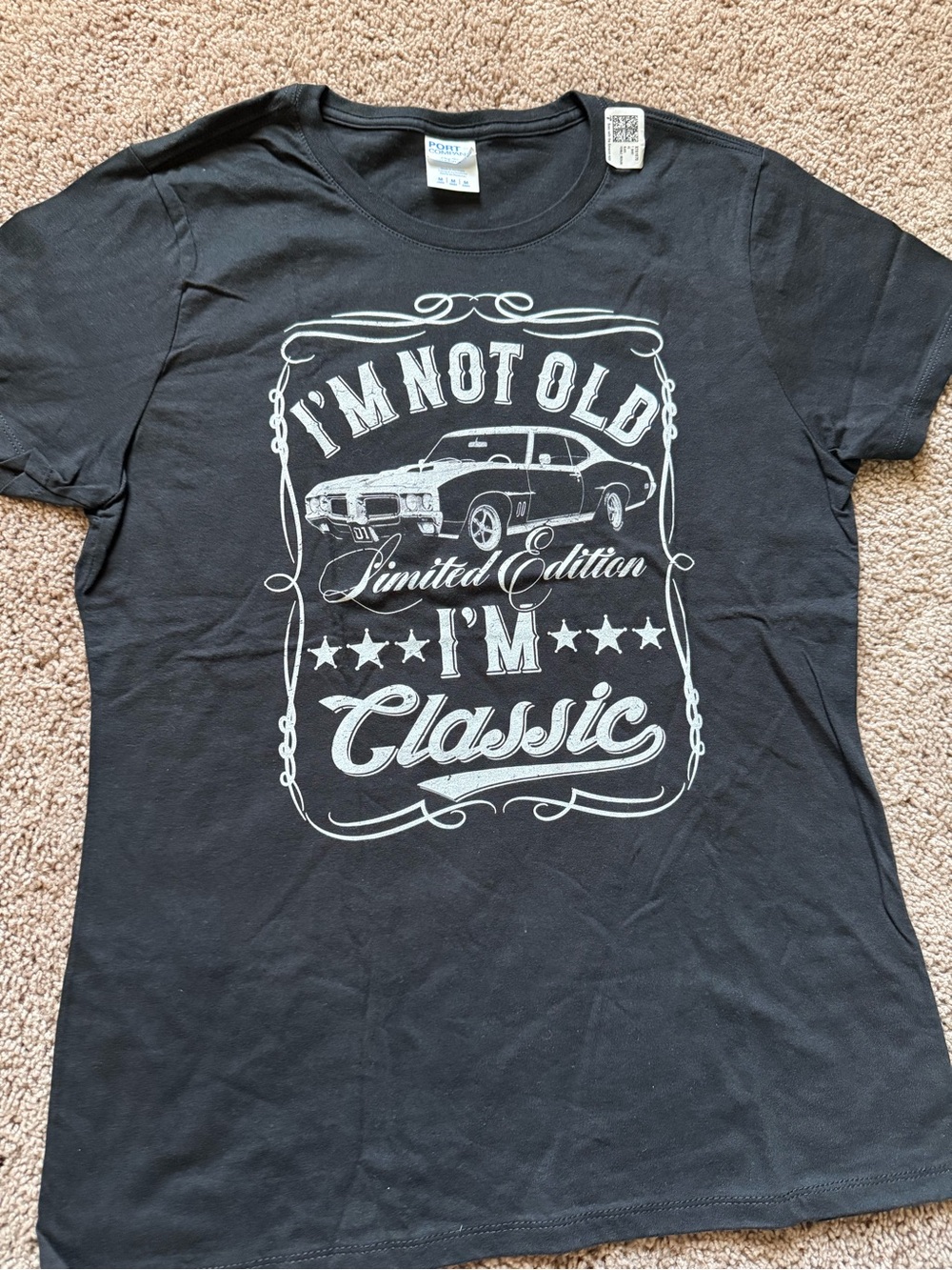 I'm Not Old I'm Classic Funny Car Vintage Women T-Shirt- black - medium